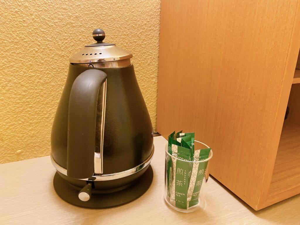 富士レークホテル 和室 備え付けのアメニティを撮影した写真