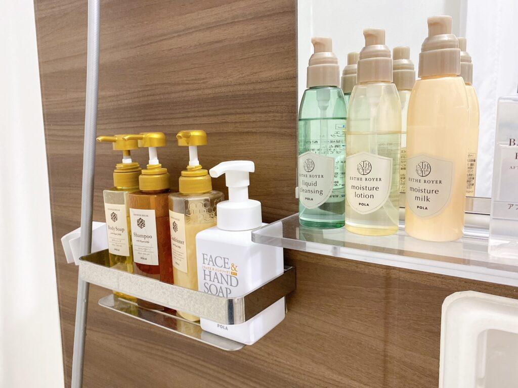 富士レークホテル 和室 備え付けのアメニティを撮影した写真