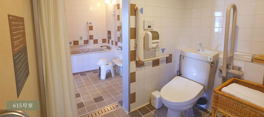 富士レークホテル バリアフリールーム 浴室