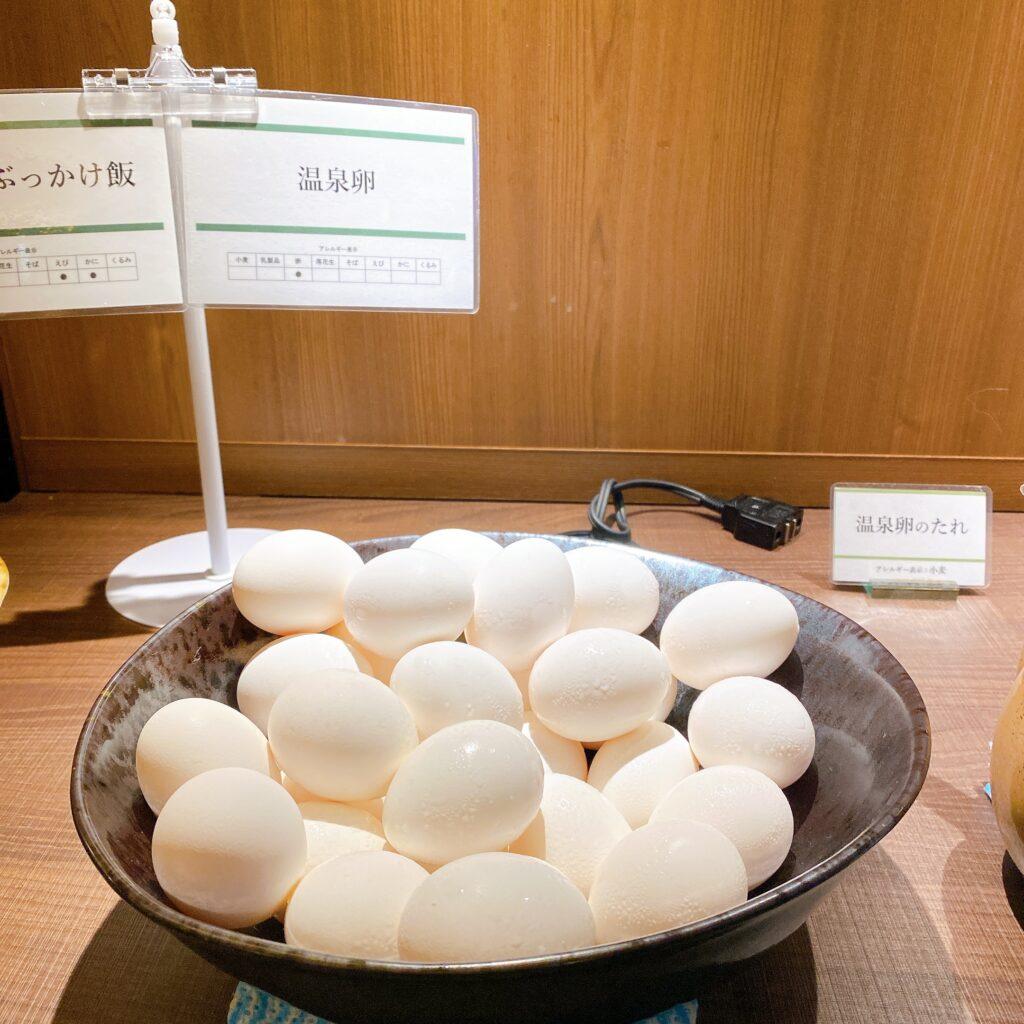 愛隣館 バイキング会場 里山ダイニング 朝食ビュッフェのメニューを撮影した画像2