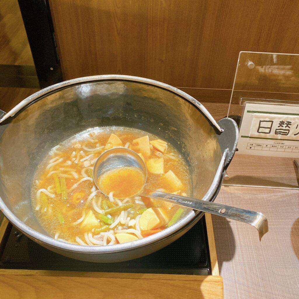 愛隣館 バイキング会場 里山ダイニング 朝食ビュッフェのメニューを撮影した画像7