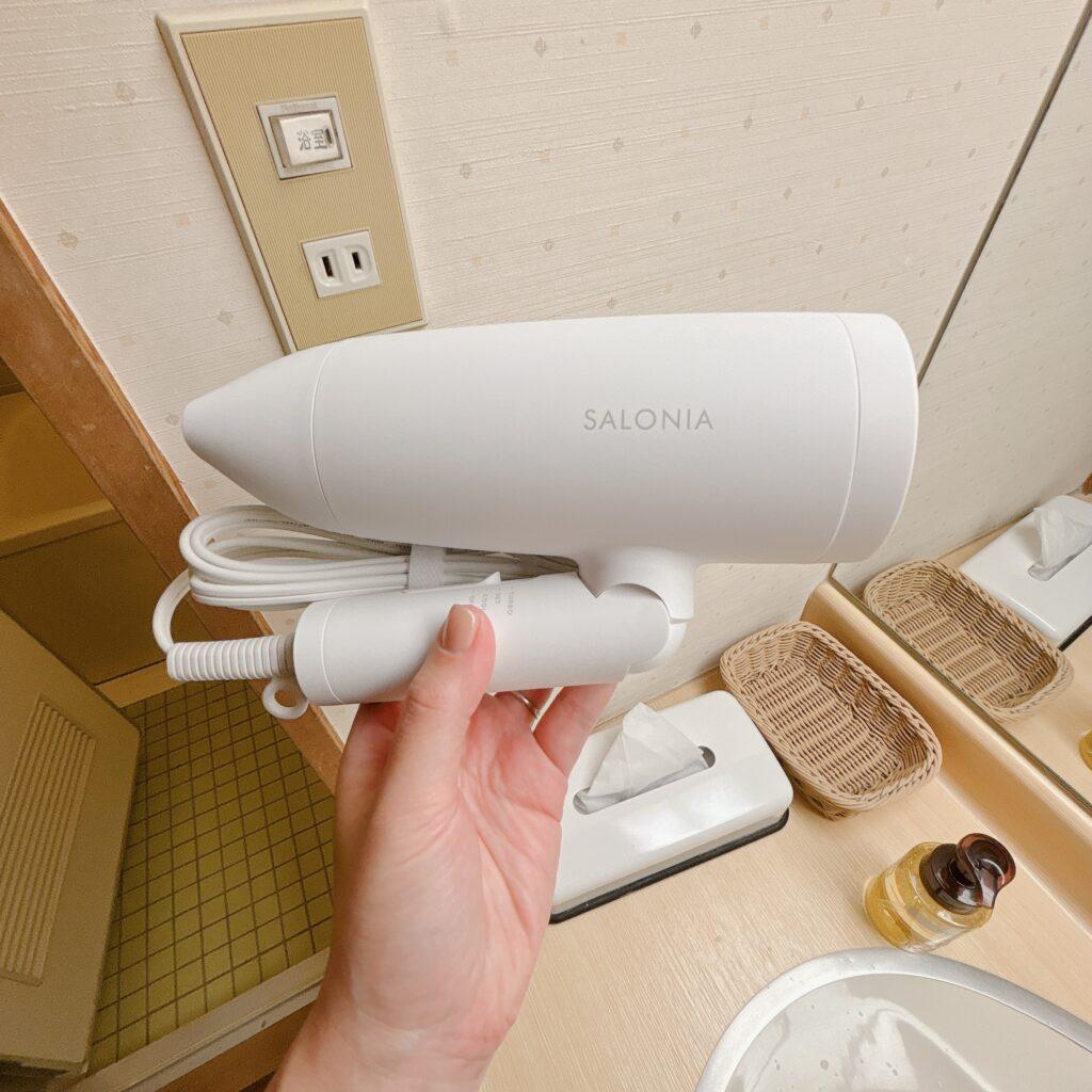 蓼科グランドホテル滝の湯　客室のドライヤーを撮影した画像