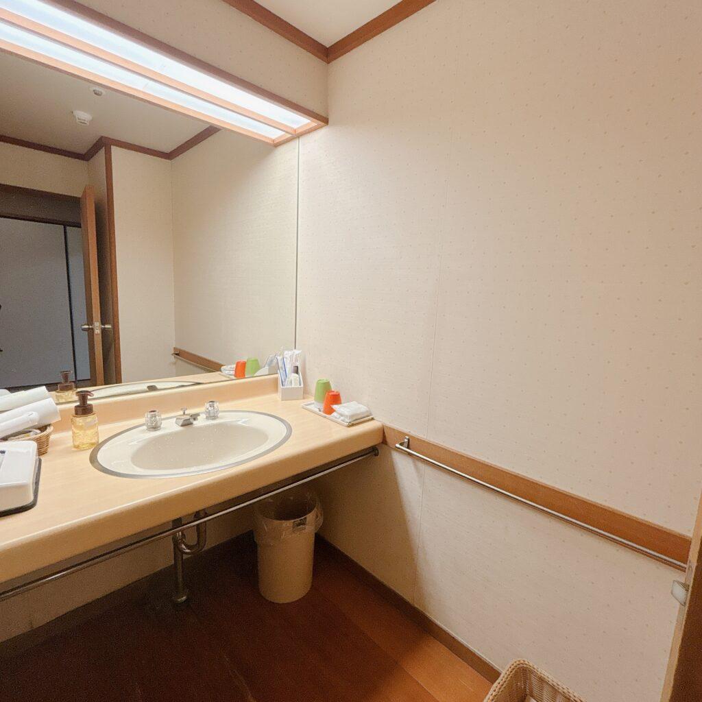 蓼科グランドホテル滝の湯　客室の洗面所を撮影した画像1